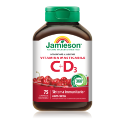 VITAMINA C+D3 MASTICABILE CILIEGIA 75 cpr